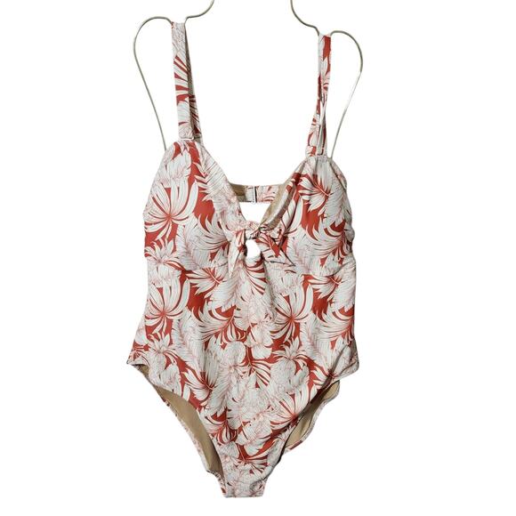 Old Navy Plus Sizes Women Tie Front One Piece Swimsuit 3X Orange - Picture 4 of 9